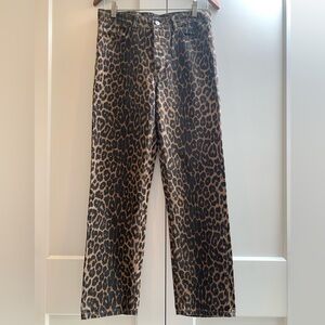 Zara Leopard Print Jeans
